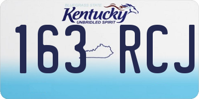 KY license plate 163RCJ