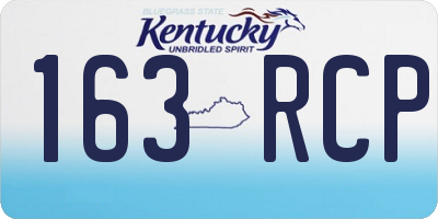 KY license plate 163RCP