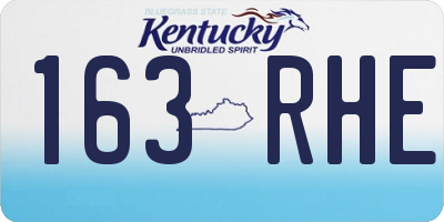 KY license plate 163RHE