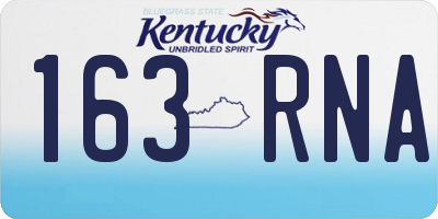 KY license plate 163RNA