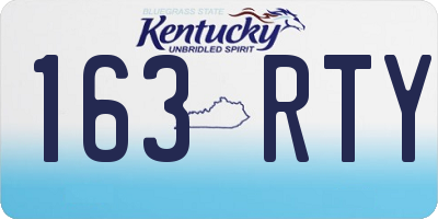 KY license plate 163RTY