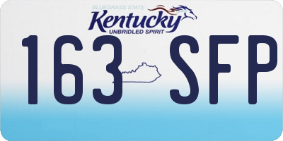 KY license plate 163SFP