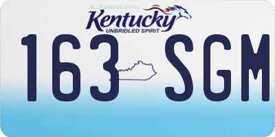 KY license plate 163SGM