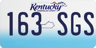 KY license plate 163SGS