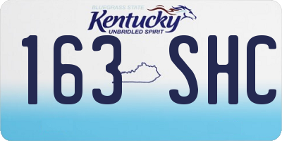 KY license plate 163SHC