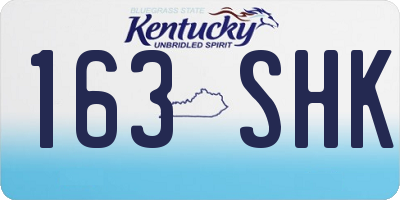KY license plate 163SHK