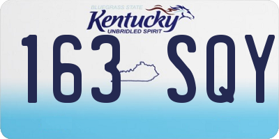 KY license plate 163SQY