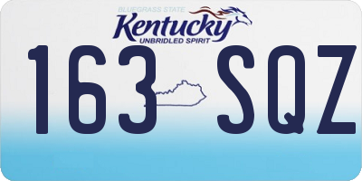 KY license plate 163SQZ