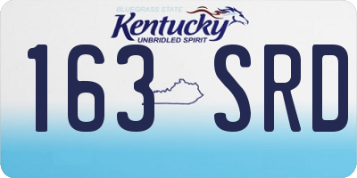KY license plate 163SRD