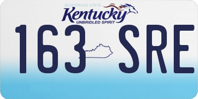 KY license plate 163SRE