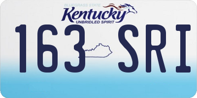 KY license plate 163SRI