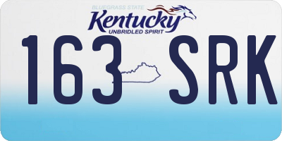 KY license plate 163SRK