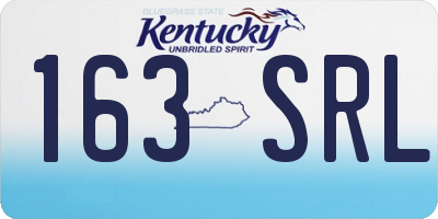 KY license plate 163SRL