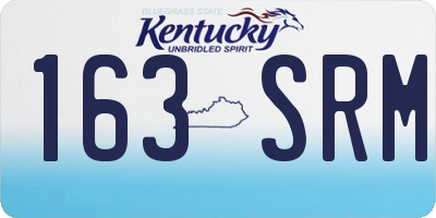 KY license plate 163SRM