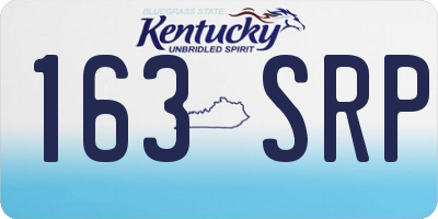 KY license plate 163SRP