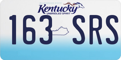KY license plate 163SRS