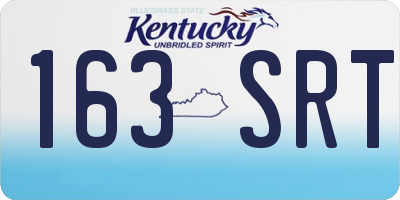 KY license plate 163SRT
