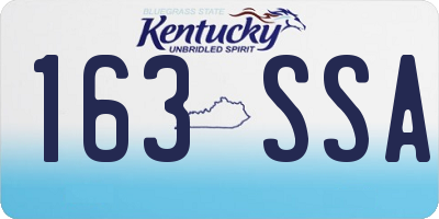 KY license plate 163SSA