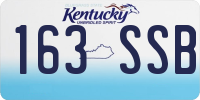 KY license plate 163SSB