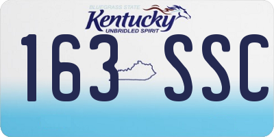 KY license plate 163SSC