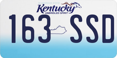 KY license plate 163SSD