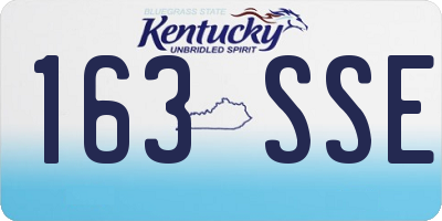 KY license plate 163SSE