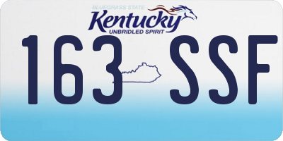 KY license plate 163SSF