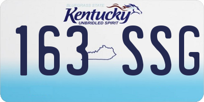 KY license plate 163SSG