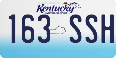 KY license plate 163SSH