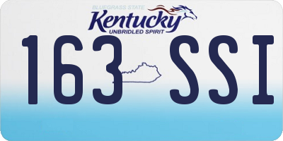 KY license plate 163SSI