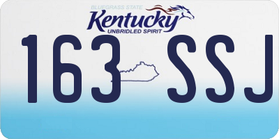 KY license plate 163SSJ