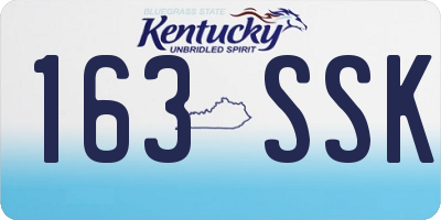 KY license plate 163SSK