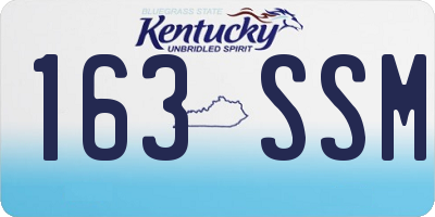 KY license plate 163SSM