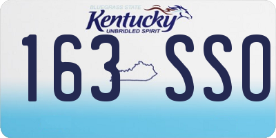 KY license plate 163SSO