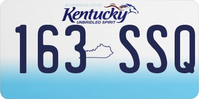 KY license plate 163SSQ