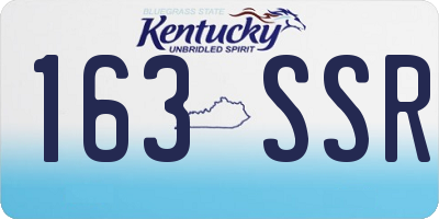 KY license plate 163SSR