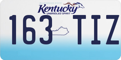 KY license plate 163TIZ
