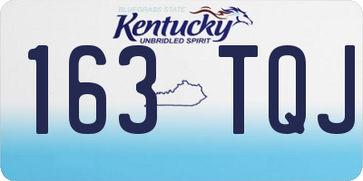 KY license plate 163TQJ