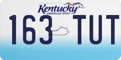 KY license plate 163TUT