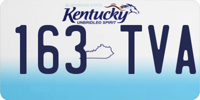 KY license plate 163TVA