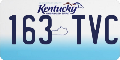 KY license plate 163TVC