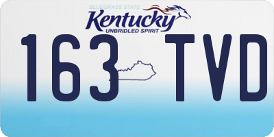 KY license plate 163TVD
