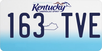 KY license plate 163TVE