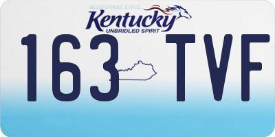 KY license plate 163TVF
