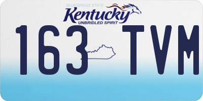 KY license plate 163TVM