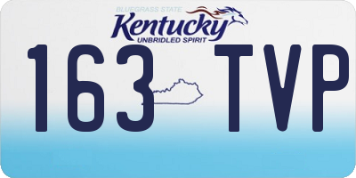 KY license plate 163TVP