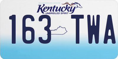 KY license plate 163TWA