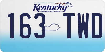 KY license plate 163TWD
