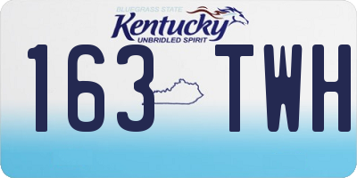 KY license plate 163TWH
