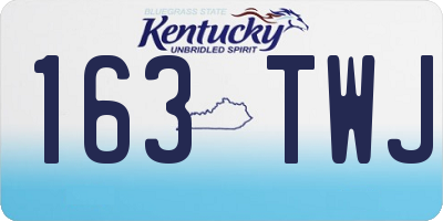 KY license plate 163TWJ